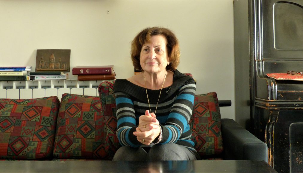 Figure des mouvements palestiniens chrétiens pour la paix, Nora Carmi a connu pas moins de trois Jérusalem. Figure des mouvements palestiniens chrétiens pour la paix, Nora Carmi a connu pas moins de trois Jérusalem. / ©Aline Jaccottet