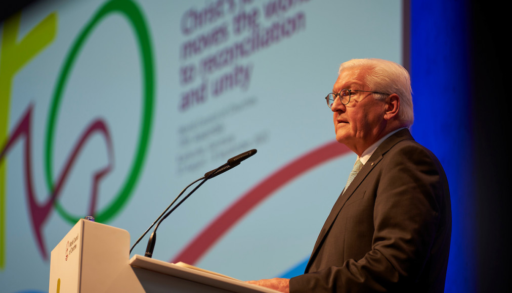 Discours d’ouverture du président allemand Frank-Walter Steinmeier pour la 11e assemblée du Conseil œcuménique des Églises (COE) à Karlsruhe Discours d’ouverture du président allemand Frank-Walter Steinmeier pour la 11e assemblée du Conseil œcuménique des Églises (COE) à Karlsruhe / COE/Albin Hillert