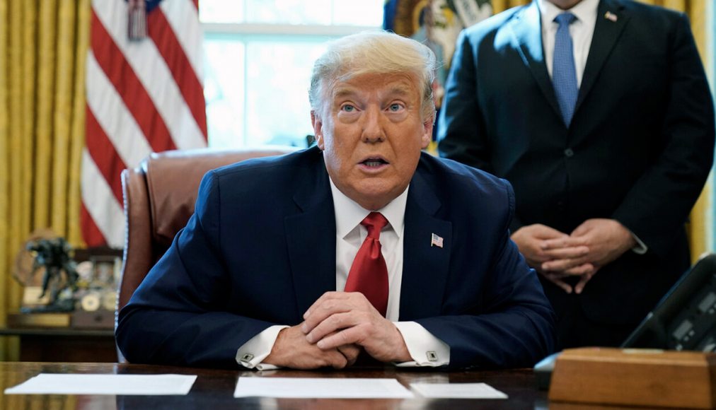 Donald Trump s'exprime lors d'un appel téléphonique à la Maison-Blanche, 23.10.2020 Donald Trump s'exprime lors d'un appel téléphonique à la Maison-Blanche, 23.10.2020 / ©AP Photo/Alex Brandon