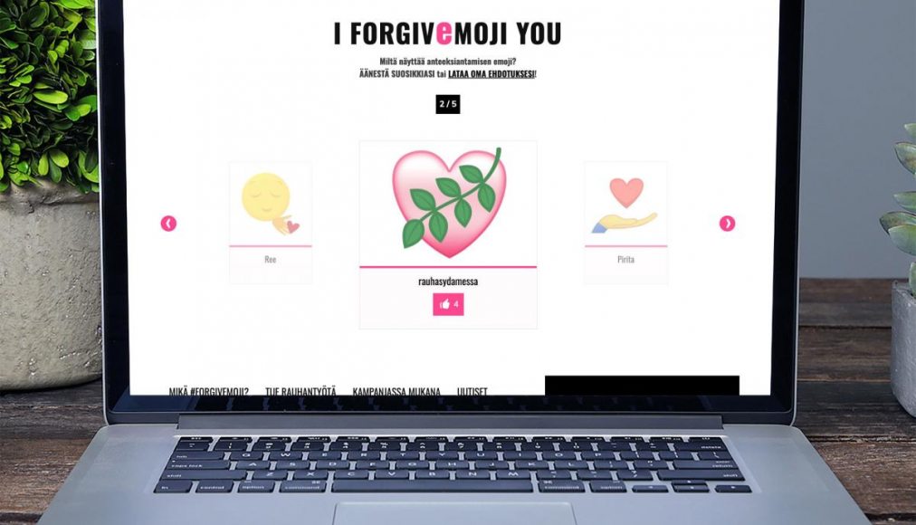 Site de la campagne I Forgivemoji You, lancée par L'Église évangélique luthérienne de Finlande Site de la campagne I Forgivemoji You, lancée par L'Église évangélique luthérienne de Finlande / DR